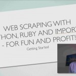 دانلود Udemy Web Scraping with Python, Ruby & import. io ویدیوهای آموزش استخراج داده ها از سایت های محبوب با Python و Ruby آموزش برنامه نویسی آموزش پایگاه داده آموزشی مالتی مدیا 